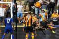 Hull City's Adama Diomande scores their first goal
