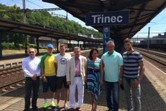 Příjezd českých tenistů na daviscupový zápas do Třince