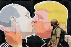 Putin a Trump. Grafitti v Litvě.
