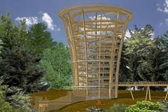 Vizualizace nové stezky v korunách stromů v Krkonoších