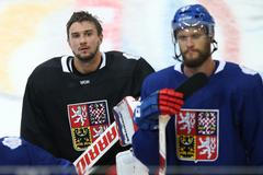 Česká hokejová reprezentace na tréninku před Světovým pohárem 2016