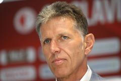 Jaroslav Šilhavý na tiskové konferenci po příchodu do Slavie