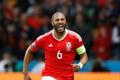 Euro 2016, Wales-Belgie: Ashley Williams slaví gól na 1:1