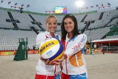 Markéta Sluková, Barbora Hermannová, trénink, plážový volejbal, Rio