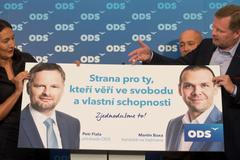 Petr Fiala a Alexandra Udženija zahajují předvolební kampaň ODS.