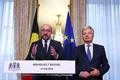 Belgický premiér Charles Michel a belgický ministr zahraničí Didier Reynders