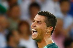 Portugal's Cristiano Ronaldo celebrates at the end of the match