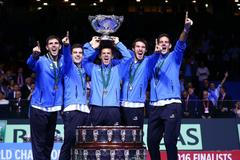 Tenisté Argentiny slaví titul v Davisově poháru