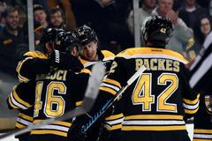 NHL, Florida: Boston: radost Bostonu -  David Krejčí (46) a Tim Schaller (59)