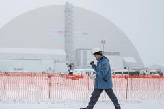 Nový sarkofág, který zakryl čtvrtý reaktor Černobylu.