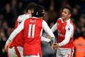 Radost fotbalistů Arsenalu (Alexis Sánchez)