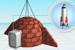 První dům pro život na Marsu má tvar iglú. Cihly by se pálily na místě mikrovlnami