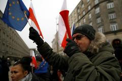 Polsko demonstrace proti vládě ve Varšavě