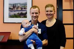 Roman Koudelka se ženou Andreou a synem Karlem