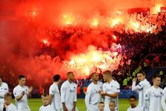 Fanoušci FC Kodaně před zápasem Ligy mistrů v Leicesteru