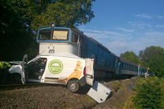 Nehoda na přejezdu v Liboci