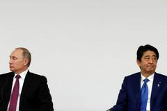 Vladimir Putin a Šinzo Abé
