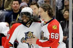 P. K. Subban a Jaromír Jágr při Utkání hvězd