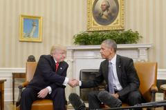 Obama a Trump v Oválné pracovně