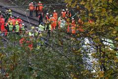 Vykolejená tramvaj v Londýně