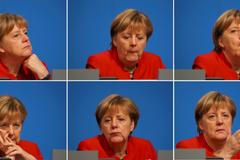 Angela Merkelová na sjezdu CDU v Essenu.