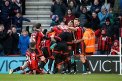Bournemouth slaví gól do sítě Liverpoolu