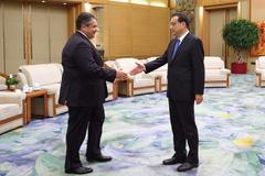 Sigmar Gabriel německý ministr hospodářství Li Kche-čchiang čínský premiér