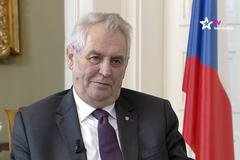 Prezident Miloš Zeman v pořadu TV Barrandov Týden s prezidentem