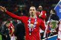 Zlatan Ibrahimovic s Ligovým pohárem (2017)