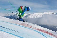 Ilka Štuhecová při tréninku na sjezd ve Sv. Mořici 2017