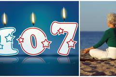 107. narozeniny - jóga - stáří - důchodce