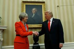 Prezident Donald Trump a britská premiérka Theresa May