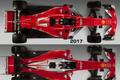 F1: Ferrari SF70H (2017) vs. SF16-H (2016)