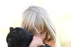 kočka, terapie, dítě