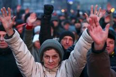 Protsty proti nové dani v Bělorusku