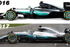 F1 2017: Mercedes W08 EQ Power+ vs. rok 2016