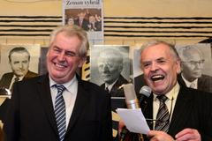 Miloš Zeman Karel Srp oslava Zemanova zvolení prezidentem únor 2013