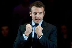 Kandidát na francouzského prezidenta Emmanuel Macron.
