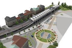 Vizualizace rychlodráhy Praha - Ruzyně - Kladno