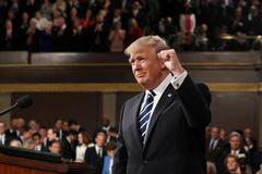 Donald Trump při projevu v americkém Kongresu