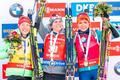 SP Anterselva, masák Ž: Laura Dahlmeierová, Nadine Horchlerová a Gabriela Koukalová