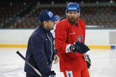 Česká hokejová reprezentace na prvním tréninku před MS 2017