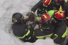 Itálie lavina přeživší