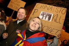 Demonstrace na podporu Tibetu