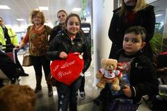 Přílet iráckých křesťanských uprchlíků do Prahy