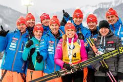 Sprint žen v Ruhpoldingu 2017