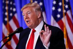 Donald Trump na tiskové konferenci 11.1. 2017