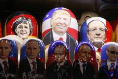 Obchod se suvenýry v centru Moskvy.