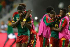 Michael Ngadeu v dresu Kamerunu na mistrovství Afriky 2017