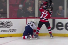 Pavel Zacha hit Malgin